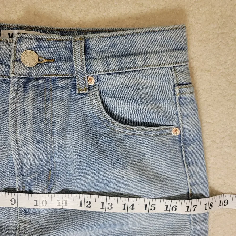 NWT W.Studio Streamgirl M Denim Pencil Straight Maxi Skirt High Front Slit